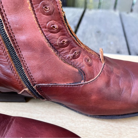 John Fluevog Conga Leather Ankle Boots In Cognac Brown Sz 6.5 - Picture 14 of 16